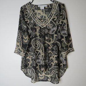 Gretchen Scott paisley tunic top goddess